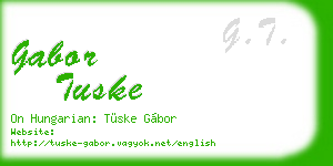 gabor tuske business card